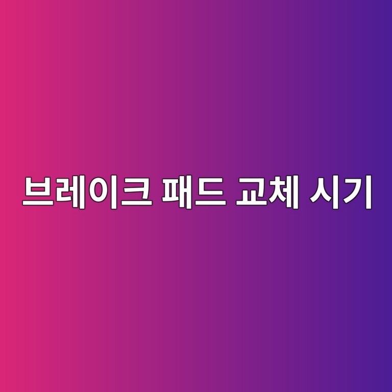 브레이크 패드 교체 시기와 점검 방법 1 ebb88ceba088ec9db4ed81ac ed8ca8eb939c eab590ecb2b4 ec8b9ceab8b0 1786630261
